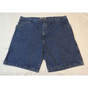 Wrangler Authentics Men Carpenter Relax Fit Shorts Cotton Blue Denim Size‎ 46